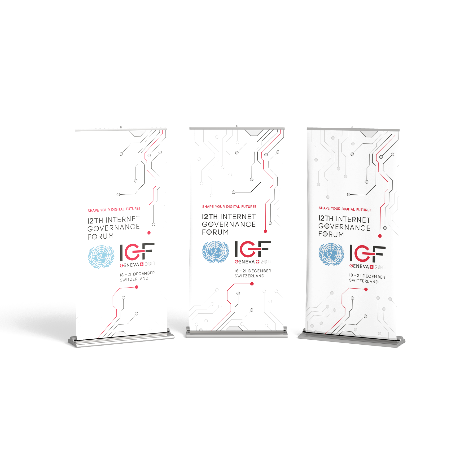 Roll-up-Gestaltung für das Internet Governance Forum Genf 2017